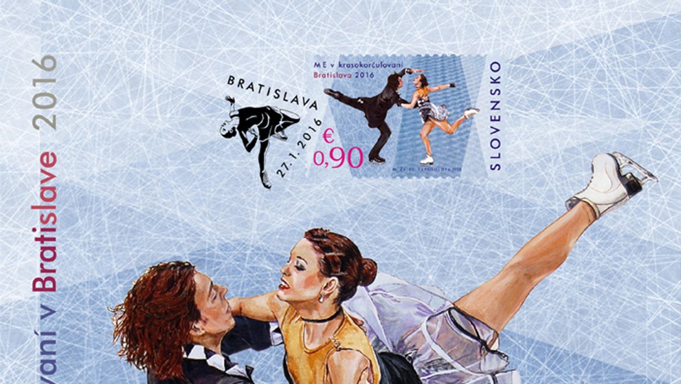 Nálepný list k ME v krasokorčuľovaní.