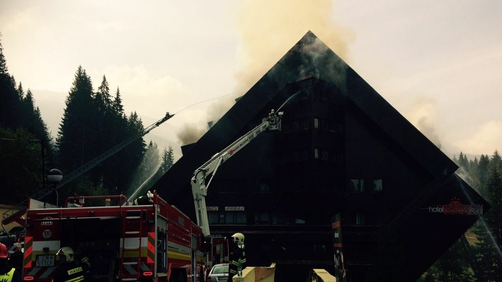 Požiar hotela v Jasnej