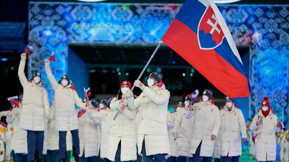 Výprava Slovenska na otváracom ceremoniáli ZOH 2022.