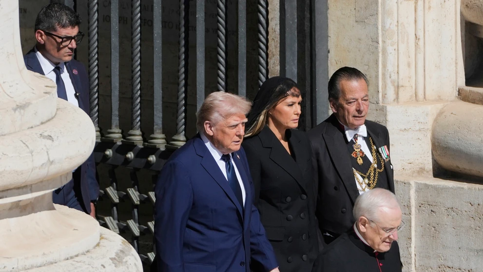 Donald Trump na pohrebe pápeža Františka 