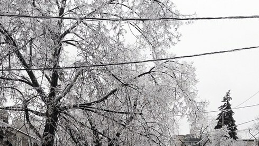 Ľadová búrka v Kanade