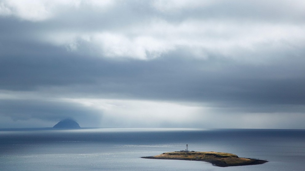 Maják na škótskom ostrove Pladda