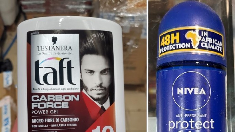 Gél na vlasy Testanera Taft a antiperspirant Nivea.