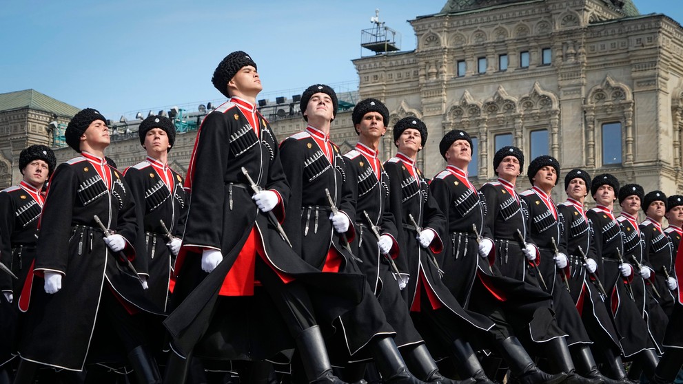Nácvik vojenskej prehliadky ku Dňu víťazstva nad fašizmom, ktorá sa uskutoční 9. mája v Moskve.