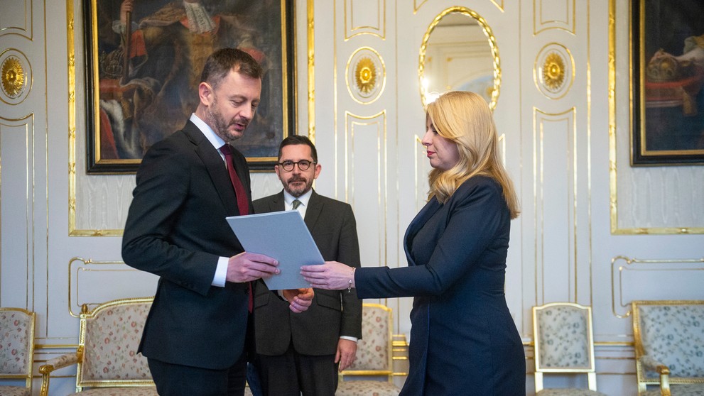 Eduard Heger a Zuzana Čaputová.