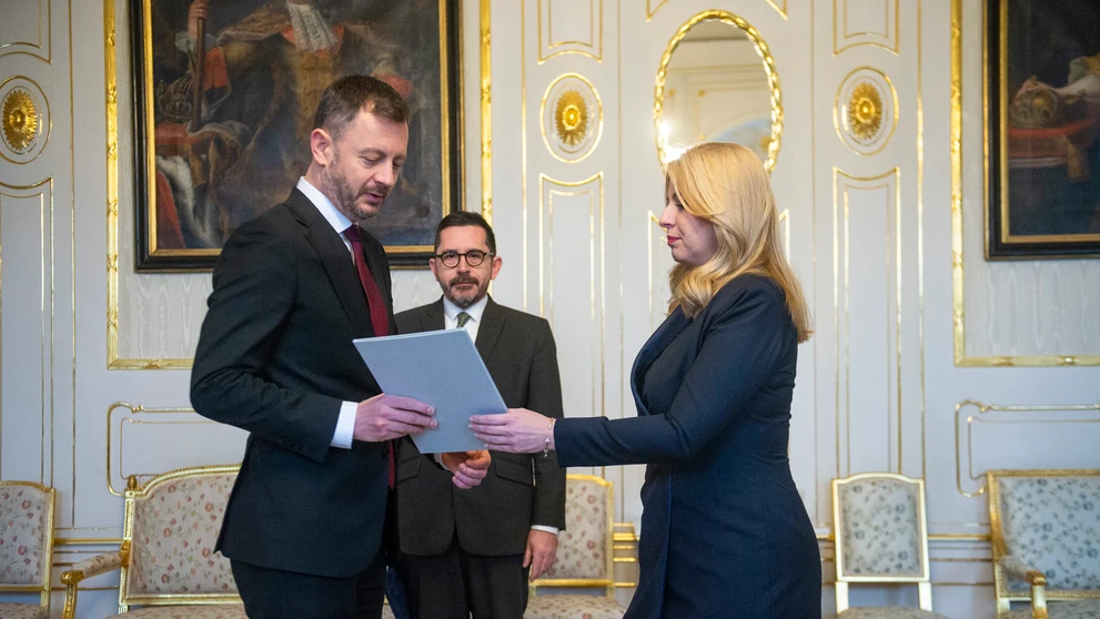 Eduard Heger a Zuzana Čaputová.
