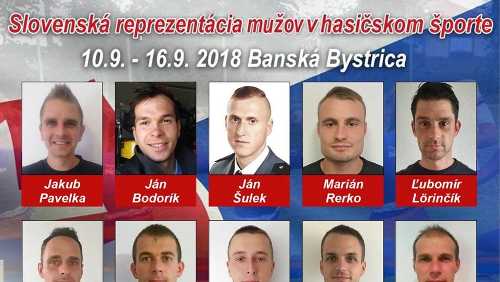 Slovenská reprezentácia mužov v hasičskom športe.