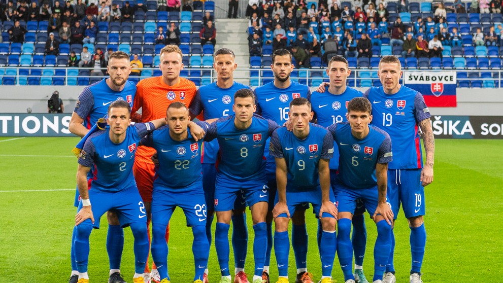 Slovenská reprezentácia pred zápasom s Bieloruskom
