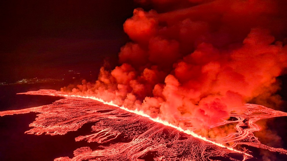 Erupcia na Islande. 
