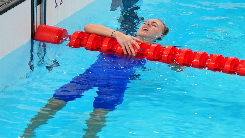 Slovenská plavkyňa Tamara Potocká po skončení rozplavby skolabovala.