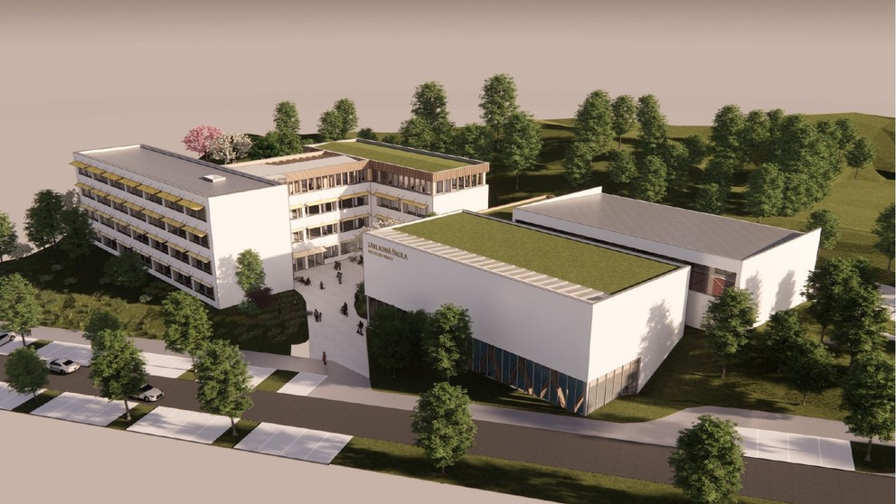 Vizualizácia nového školského areálu