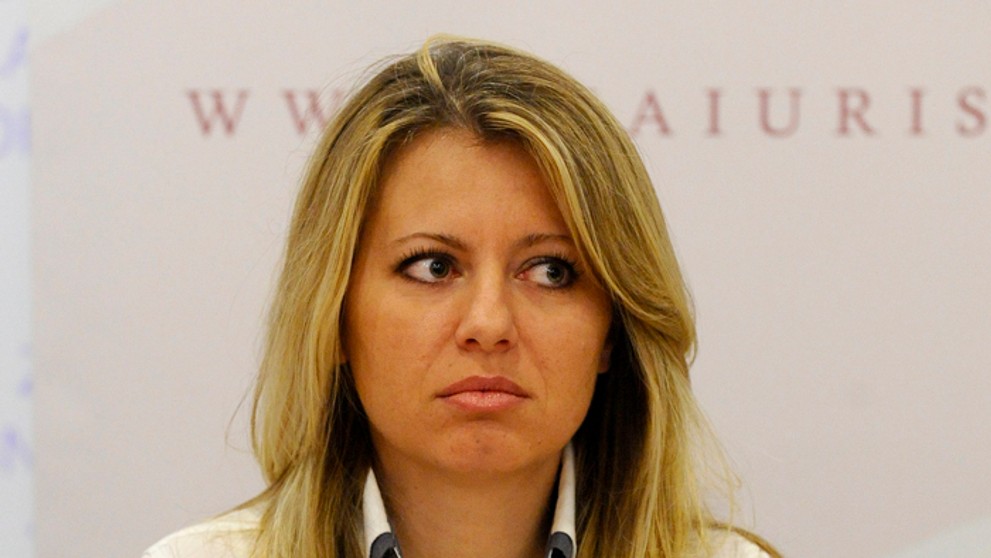 Zuzana Čaputová na prijatí u prezidenta Andreja Kisku za OZ Via Iuris. (2. septembra 2014)