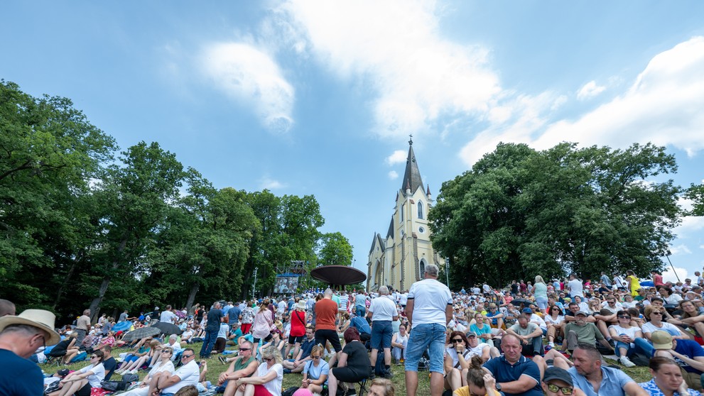 Na snímke veriaci počas slávnostnej odpustovej svätej omše, ktorá je súčasťou Levočskej púte.
