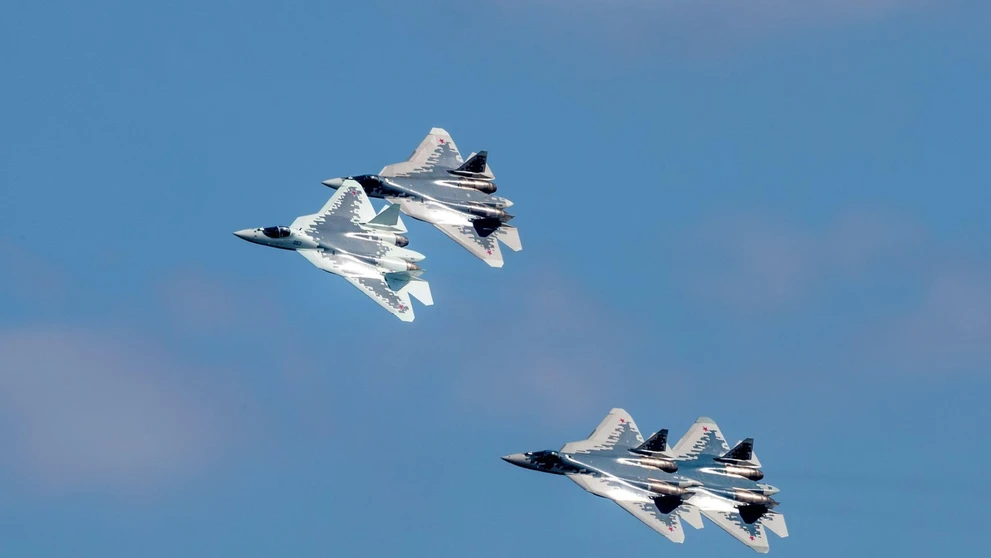 Stíhačky Su-57.