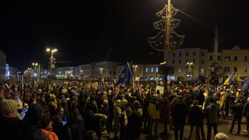 Protest v Banskej Bystrici.