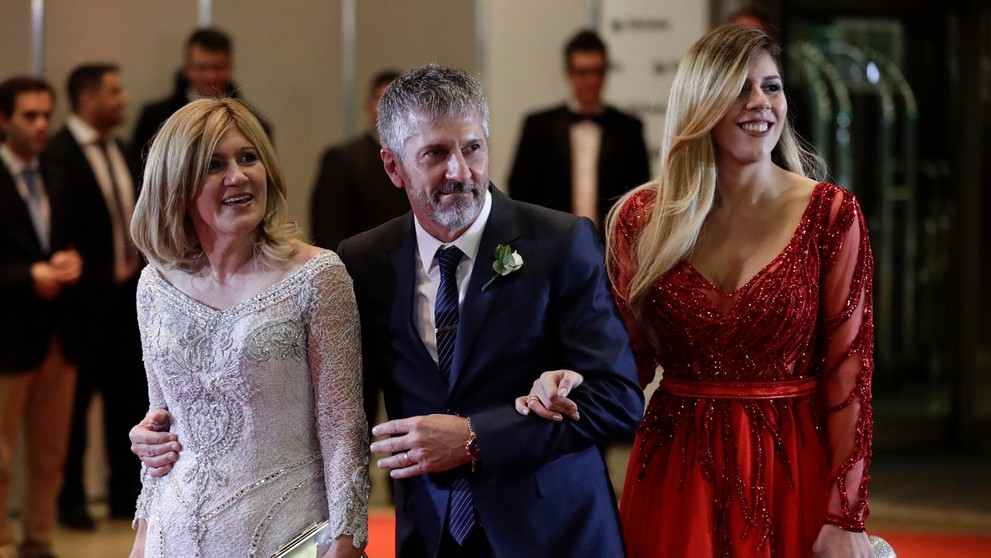 Rodičia Lionela Messiho Celia Maria Cuccittiniová (vľavo), Jorge Messi a jeho sestra Maria Sol.