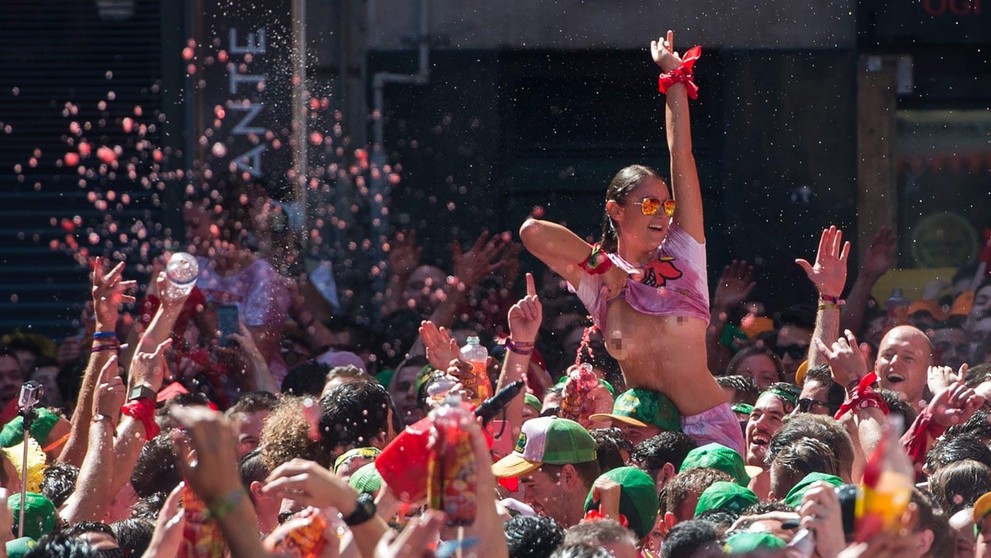 Oslavy v uliciach Pamplony