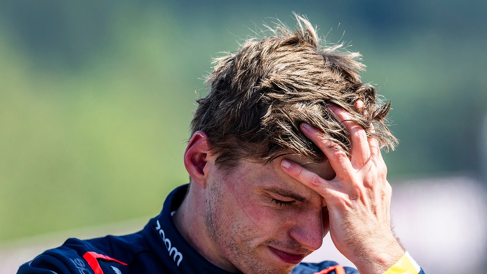 Frustrovaný Holanďan Max Verstappen.