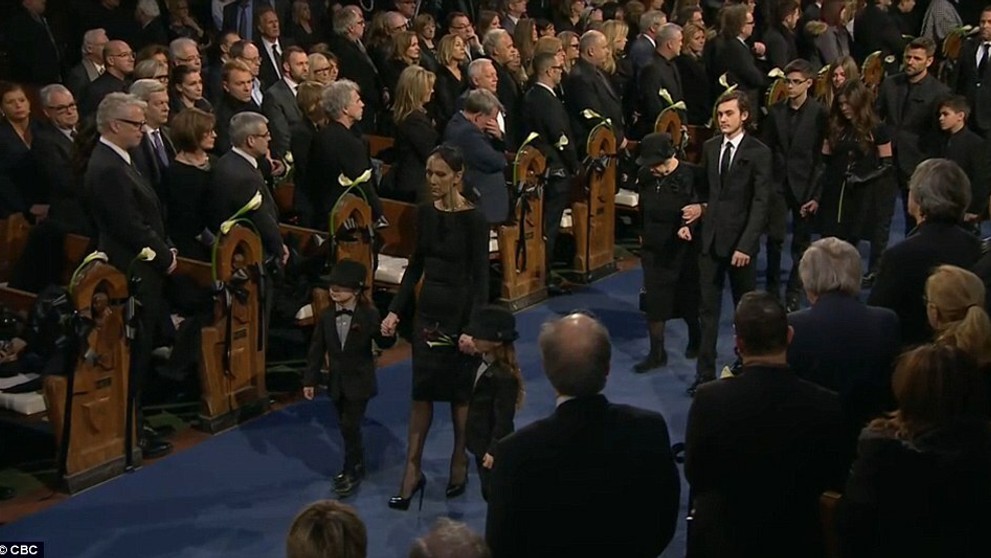 Pohreb manžela Celine Dion