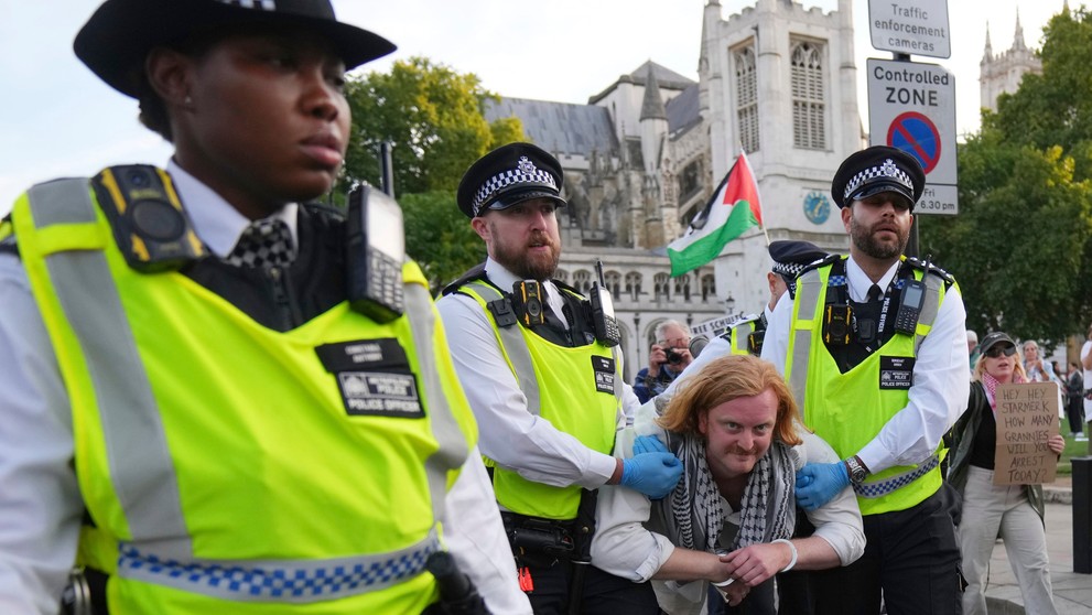 Propalestínske protesty v Londýne