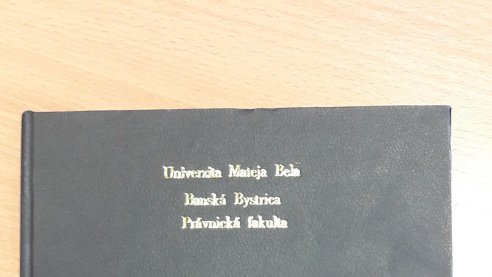 Obal rigoróznej práce Andreja Danka.