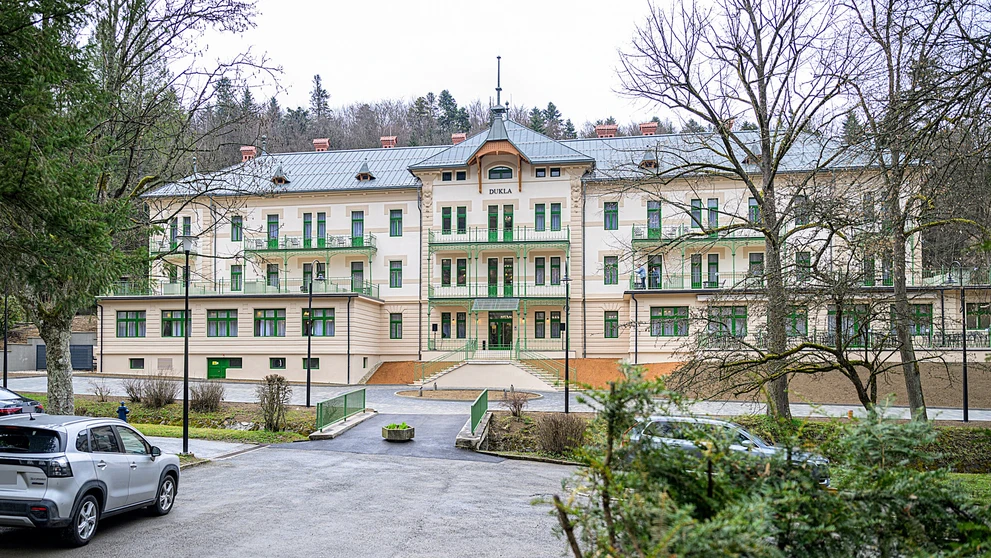 Hotel Dukla v Bardejovských Kúpeľoch.