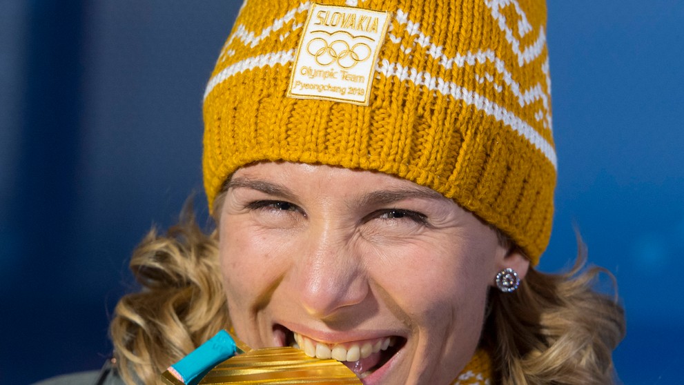 Anastasia Kuzminová získala v Pjongčangu zlatú medailu.