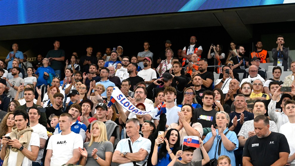 Na snímke slovenskí fanúšikovia.