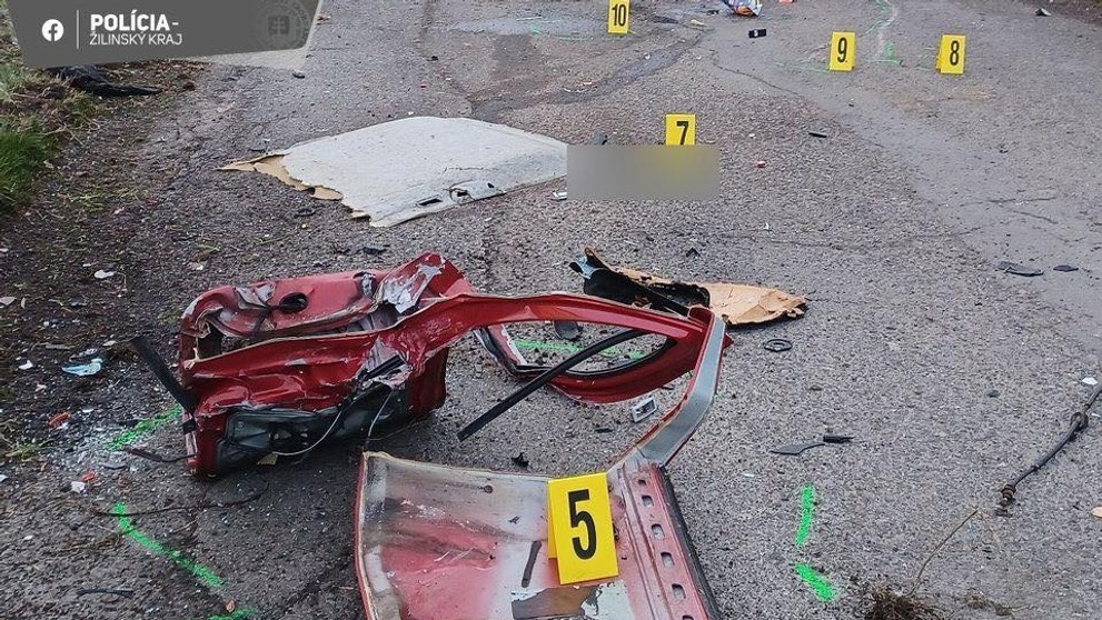 Záber z miesta nehody