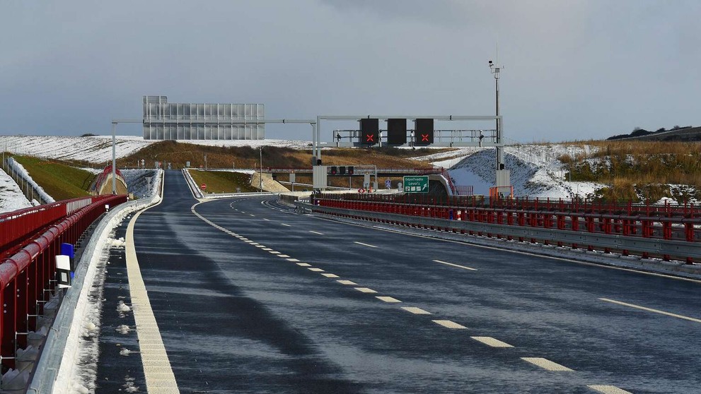 Na snímke pohľad na novootvorený diaľničný úsek D1 Jánovce - Jablonov