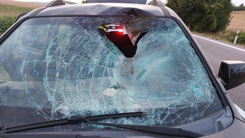 Poškodené auto.