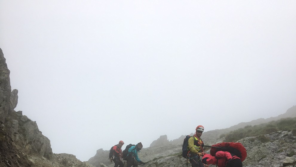 Záchranná akcia pod Sedlom Prielom.