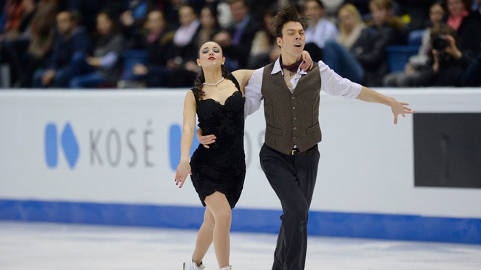 Lukáš Csölley a Federica Testová počas voľnej jazdy v súťaži tanečných párov na ME.