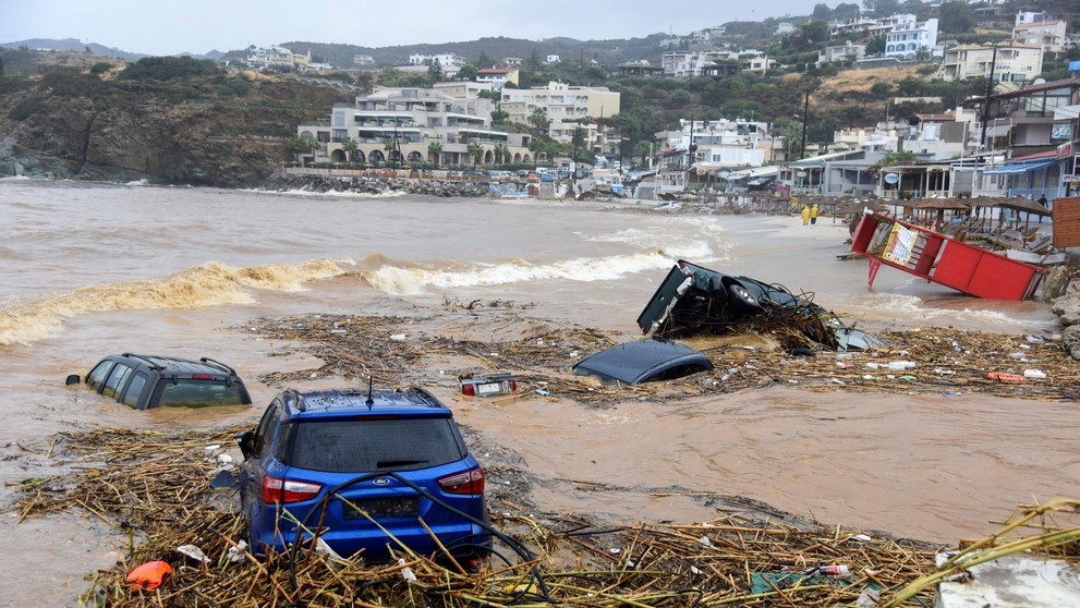 Záplavy na Kréte.