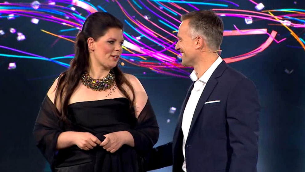 Martina Grossová s reportérkou magazínu Reflex Andreou Paulinyovou.