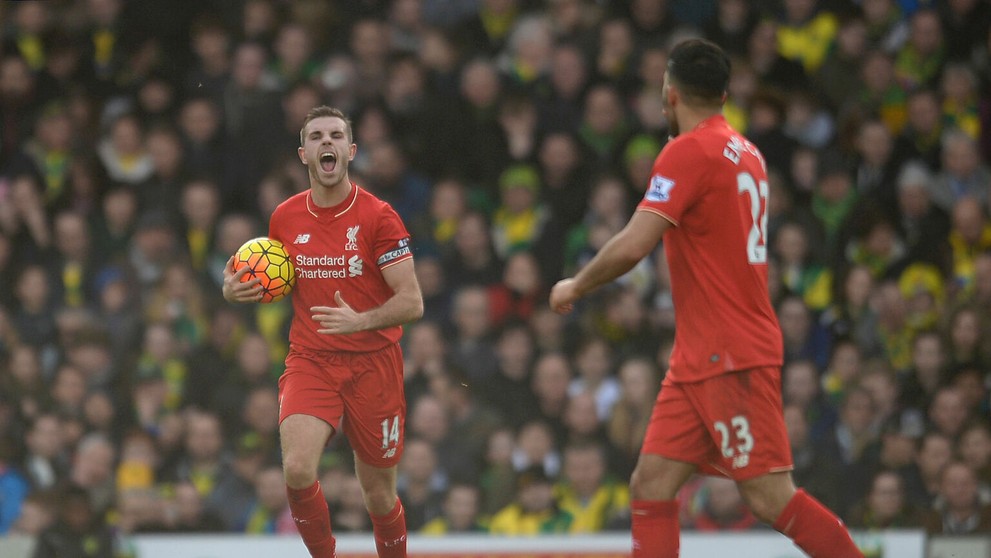 Henderson dvoma gólmi pomohol Liverpoolu k víťazstvu nad Norwichom.