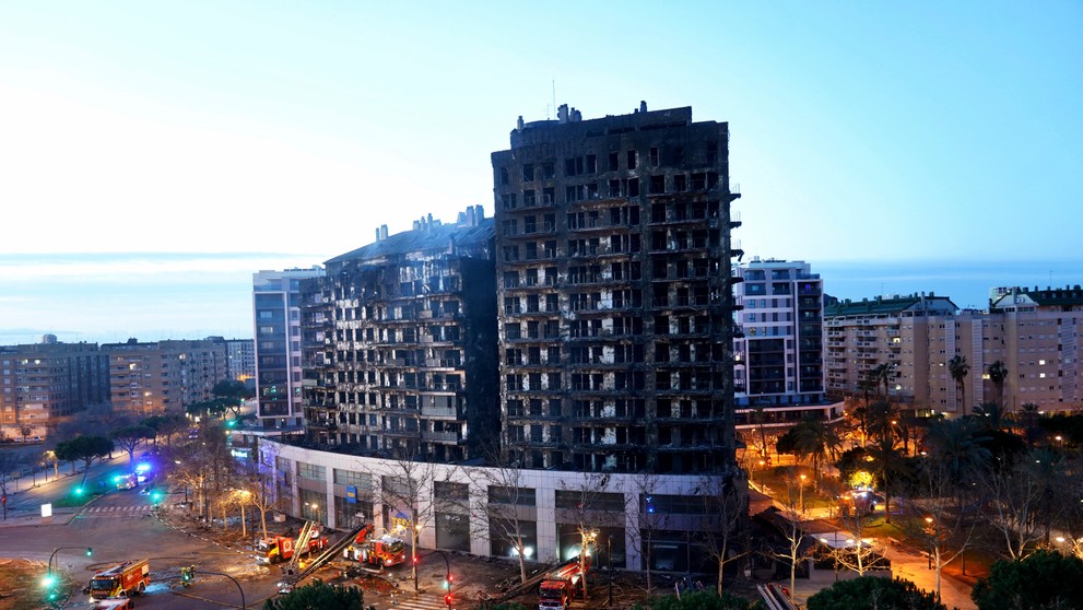 Požiar obytného domu vo Valencii.