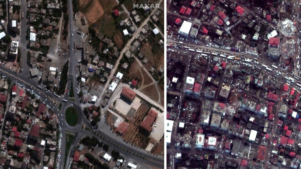 Pred a po: Turecké mesto Nurdagi po ničivom zemetrasení