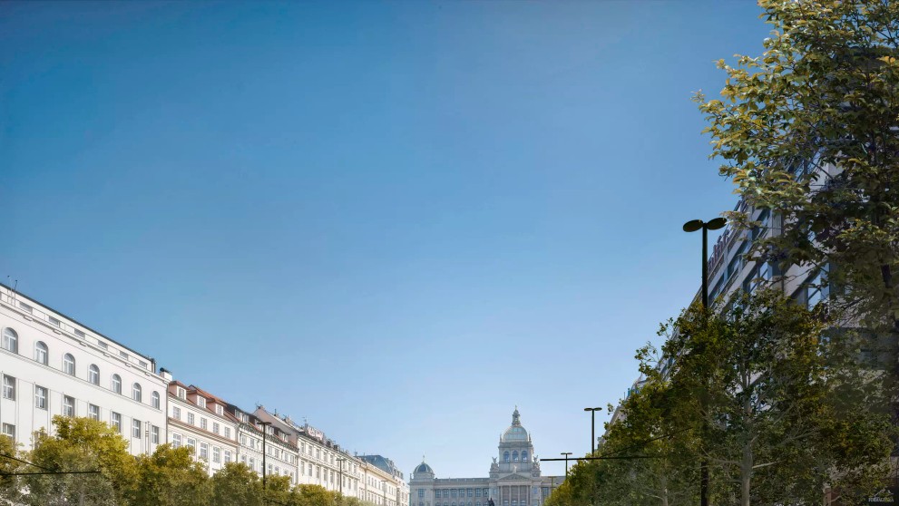 Vizualizácia Václavského námestia.