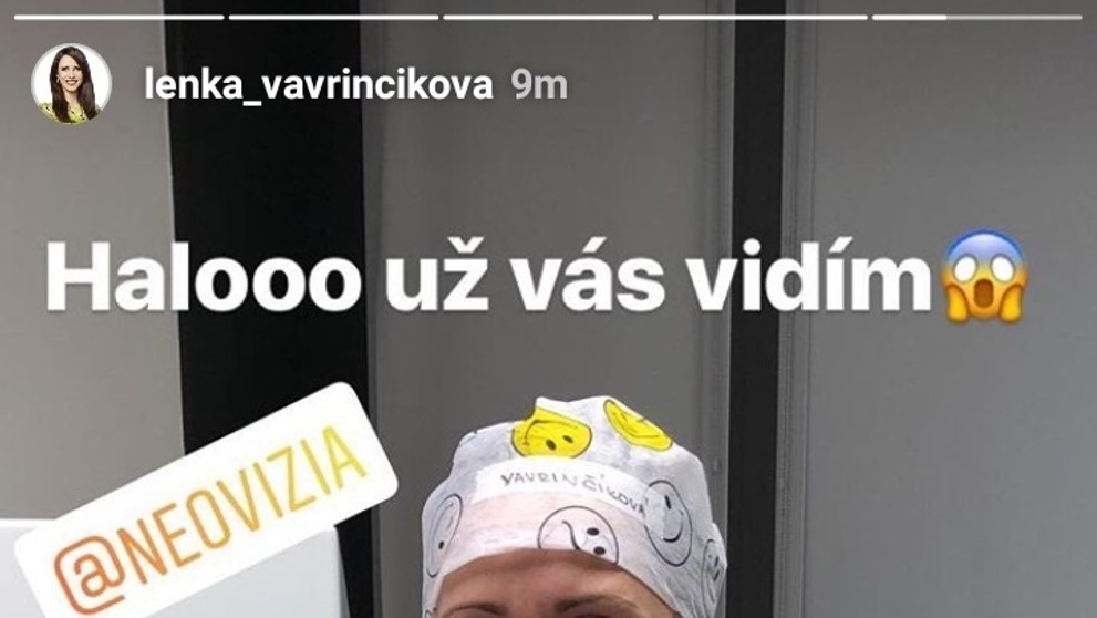 Lenka Vavrinčíková po operácii očí