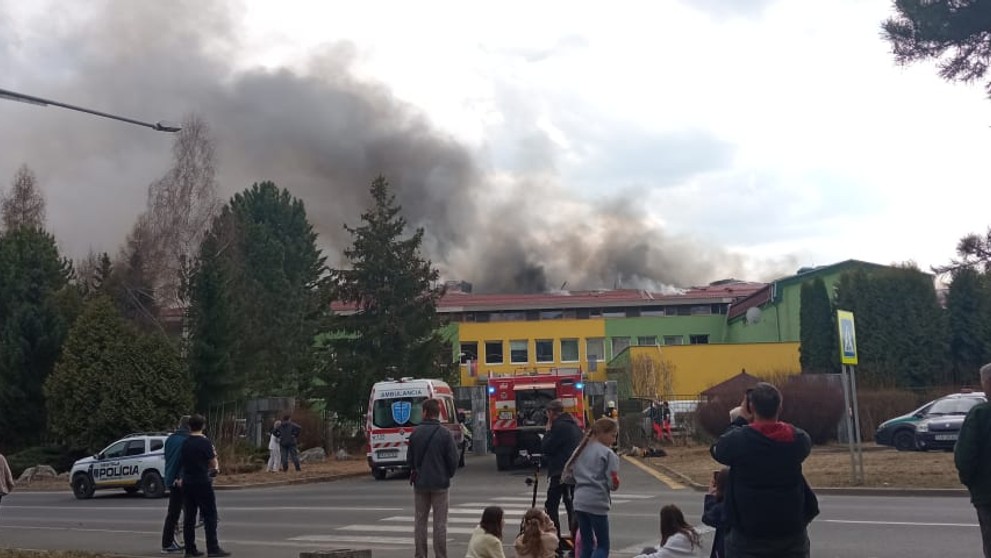 Požiar v Spišskej Novej Vsi.