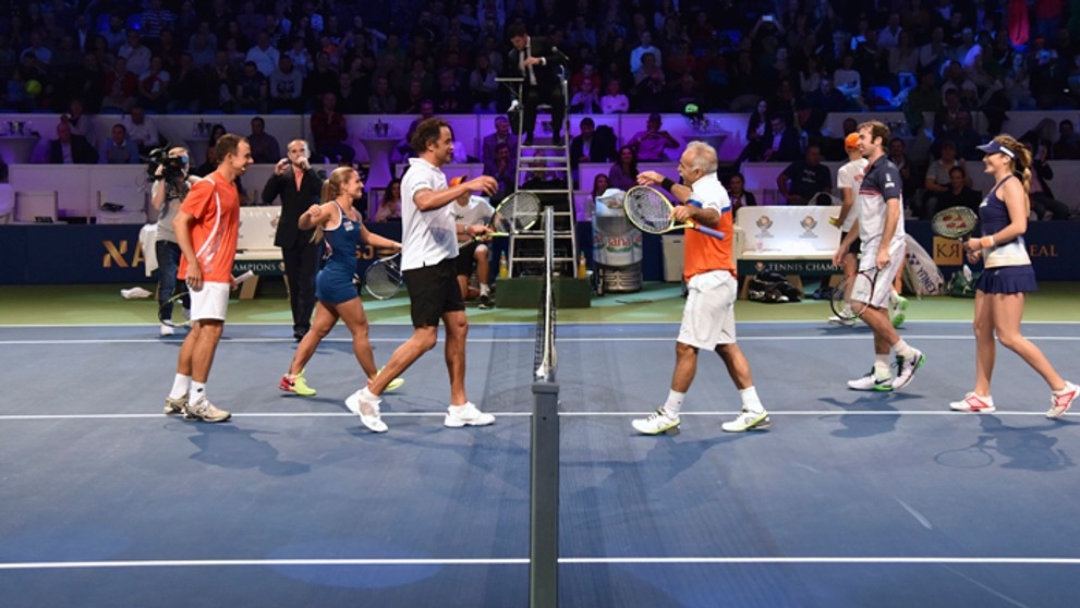 Dominik Hrbatý, Dominika Cibulková, Yannick Noah, Mansour Bahrami, Radek Štěpánek a Belinda Benčičová.