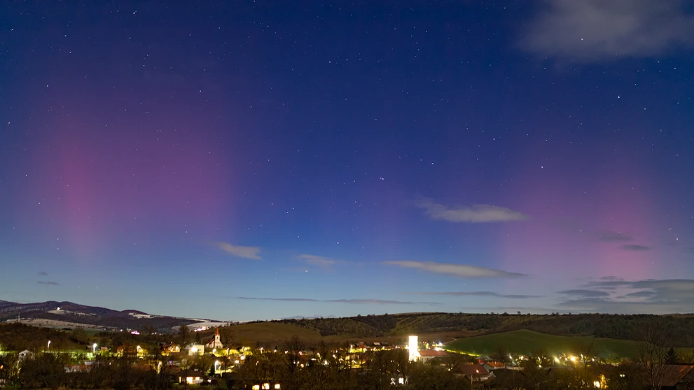 Polárna žiara nad východným Slovenskom (25. 11.)