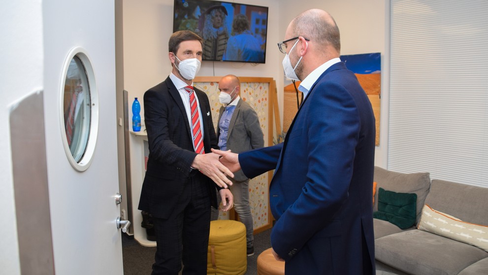 Richard Sulík a Juraj Blanár pred nakrúcaním.