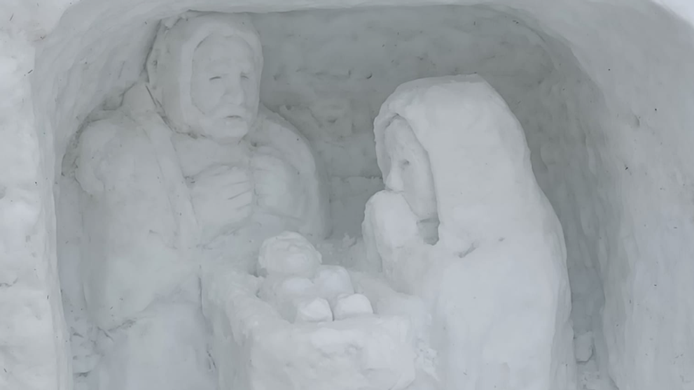 Legendárny snežný betlehem.