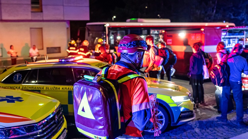 Zrážka vlakov v Pardubiciach.