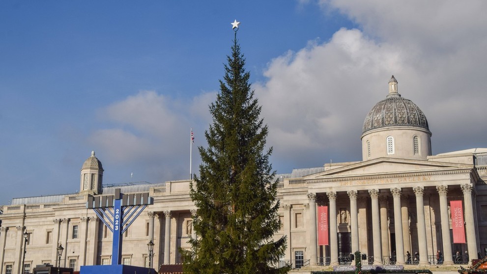 Vianočný strom na Trafalgarskom námestí.