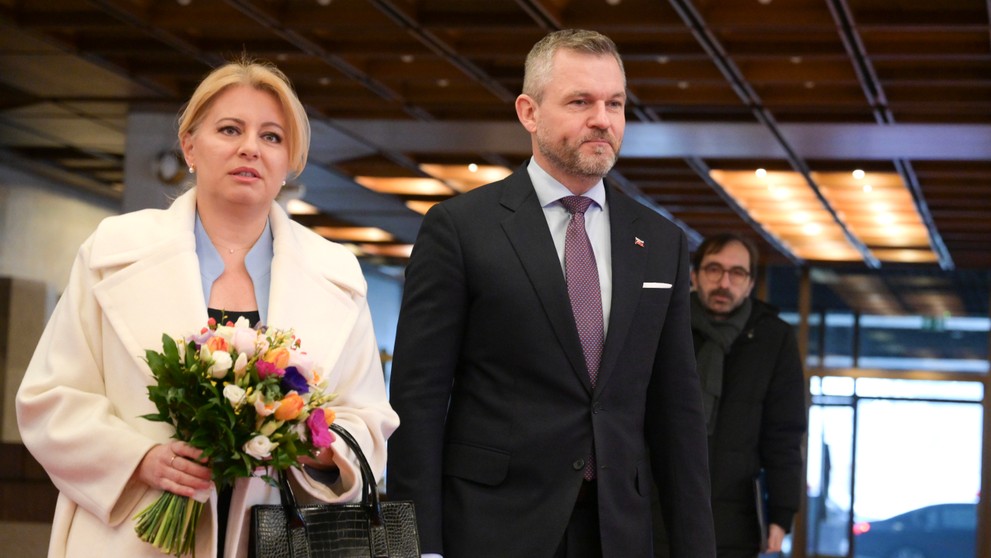Prezidentka Zuzana Čaputová a predseda NR SR Peter Pellegrini.