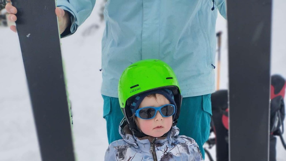 Lyžovačka s dieťaťom 