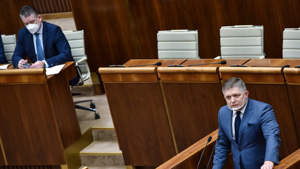 Roman Mikulec a Robert Fico.